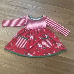 Millie Loves Lily, Size 3 Striped Pocket Dress.